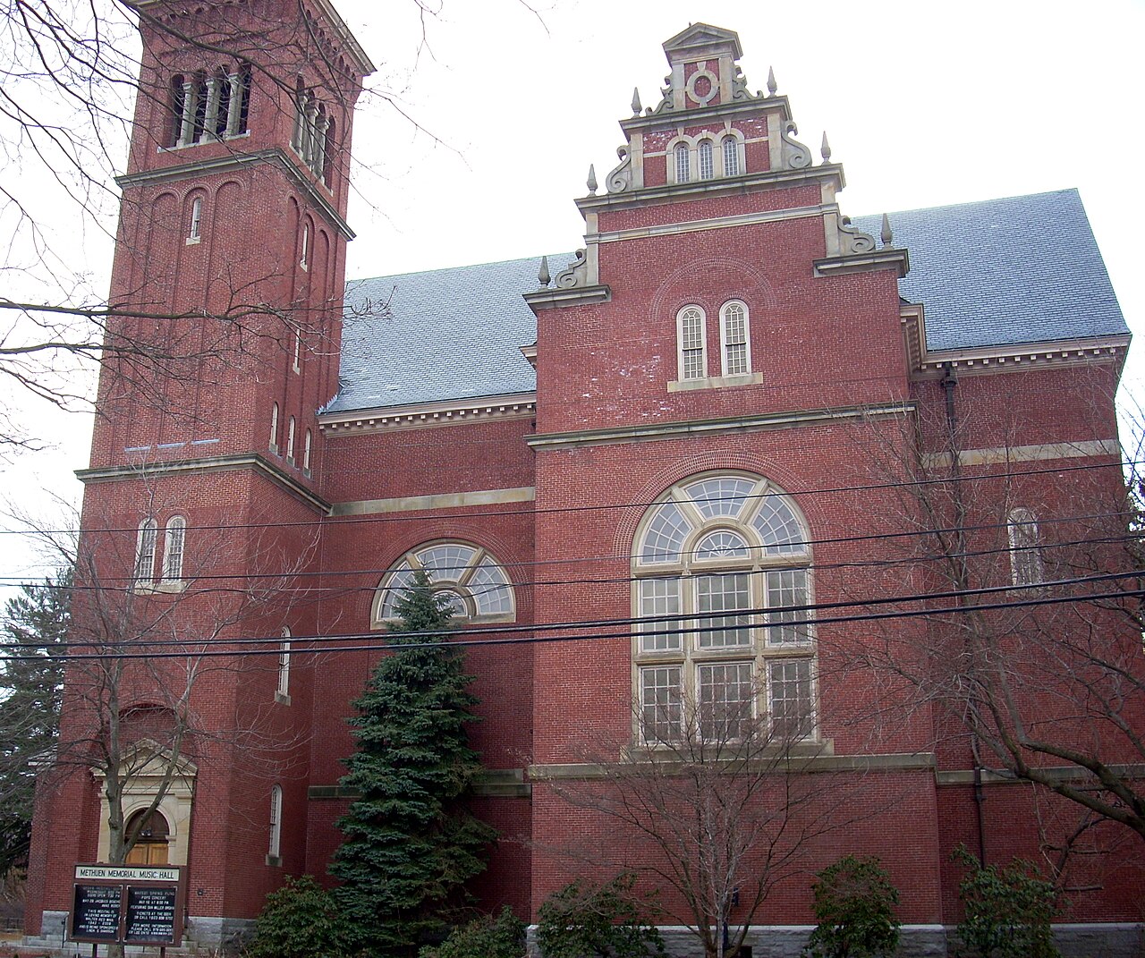 Methuen Memorial Music Hall interior with Great Organ